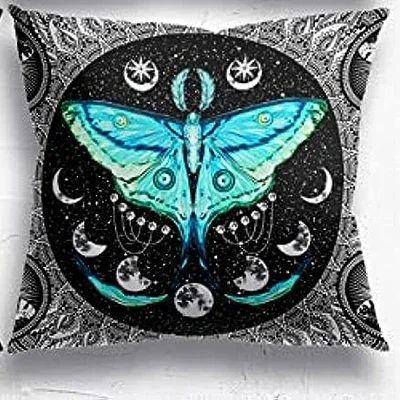 Mystic Seven Pulse Wheel Mandala Decoration Throw Pillow Case Tarot Card Pillow Case, Dormitory Decoration, Yoga Room Decoration