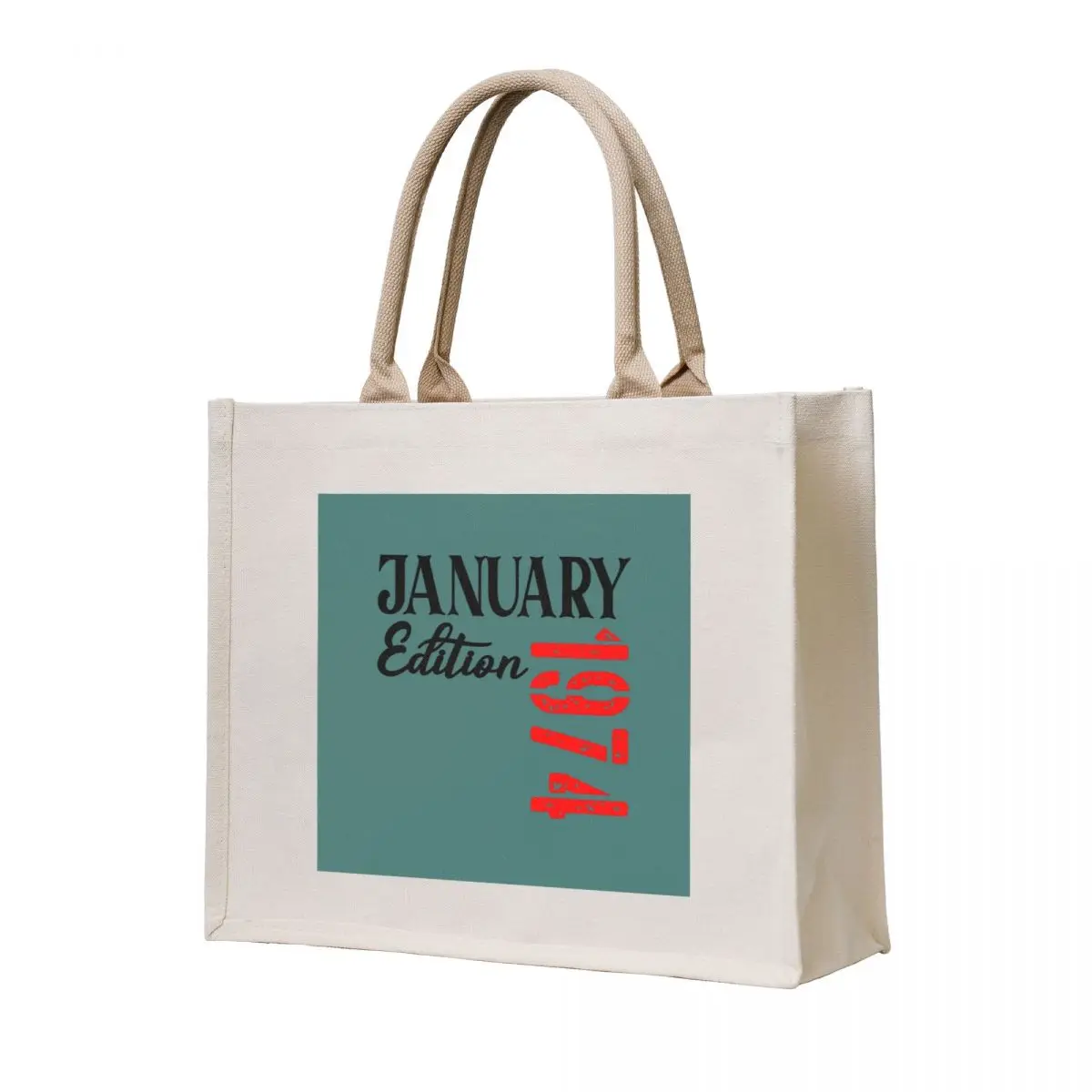 

51st birthday January 1974 Tote Bag supermarket folding bag canvas shopping bag Customizable tote