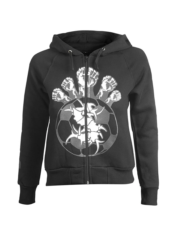 

SEPULTURA Металлический браслет в стиле панк Ro, винтажный джемпер с капюшоном и молнией, свободный крой, хлопковый длинный све, молодежный спортивный свитер с принтом в стиле ретро...