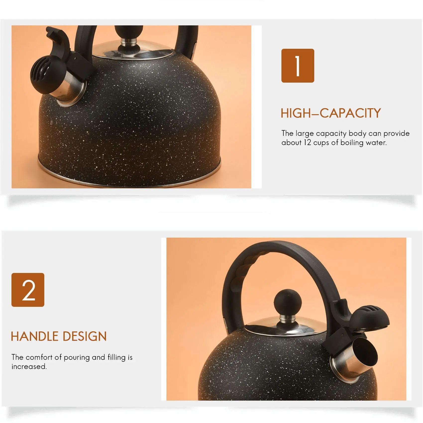 

Чайник со свистком, чайник со свистком и грячей ручкой Anit, чайник для воды из пищевой нержавеющей стали для дома