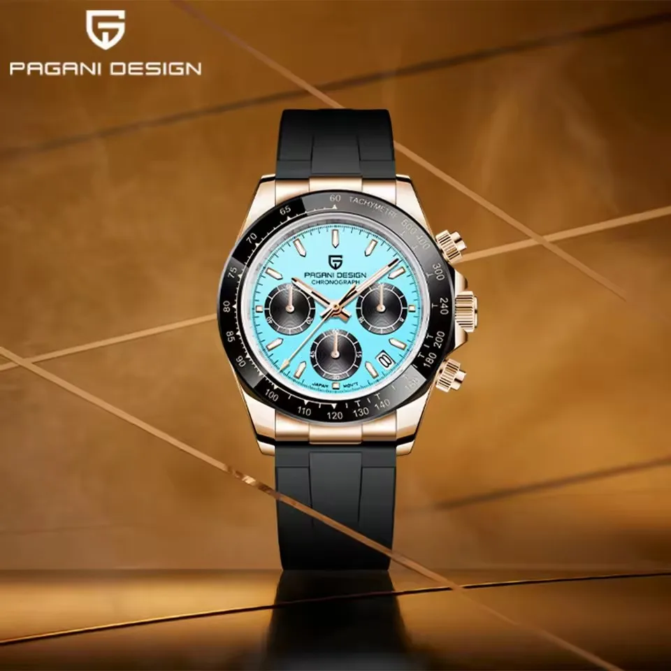 

PAGANI DESIGN 2025 40 мм V2 мужские кварцевые часы с сапфировым стеклом ретро-хронограф водонепроницаемые часы из нержавеющей стали мужской подарок с коробкой
