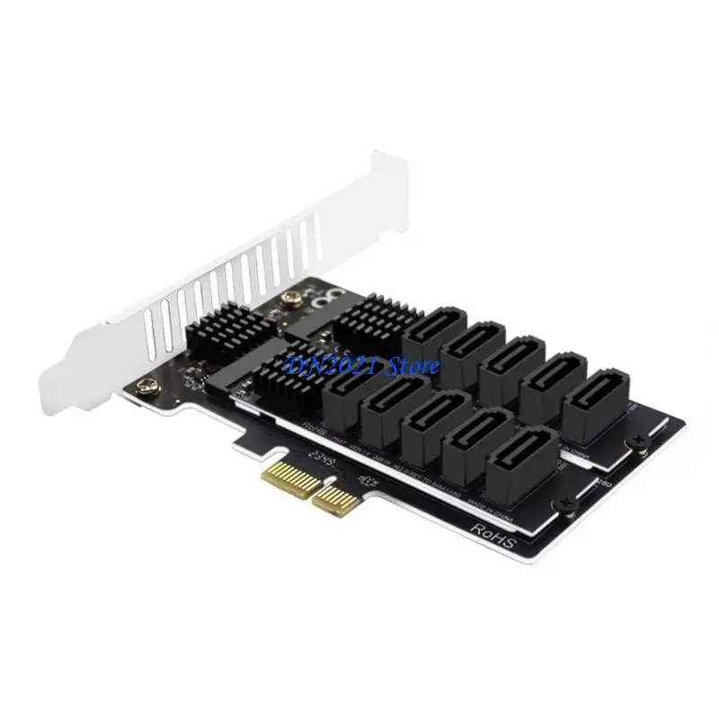 

F3KE 10 PORT M.2 Adapter Card Adapter Speed ​​6 Гбит / с повышает стабильность для расширения аппаратного обеспечения компьютера