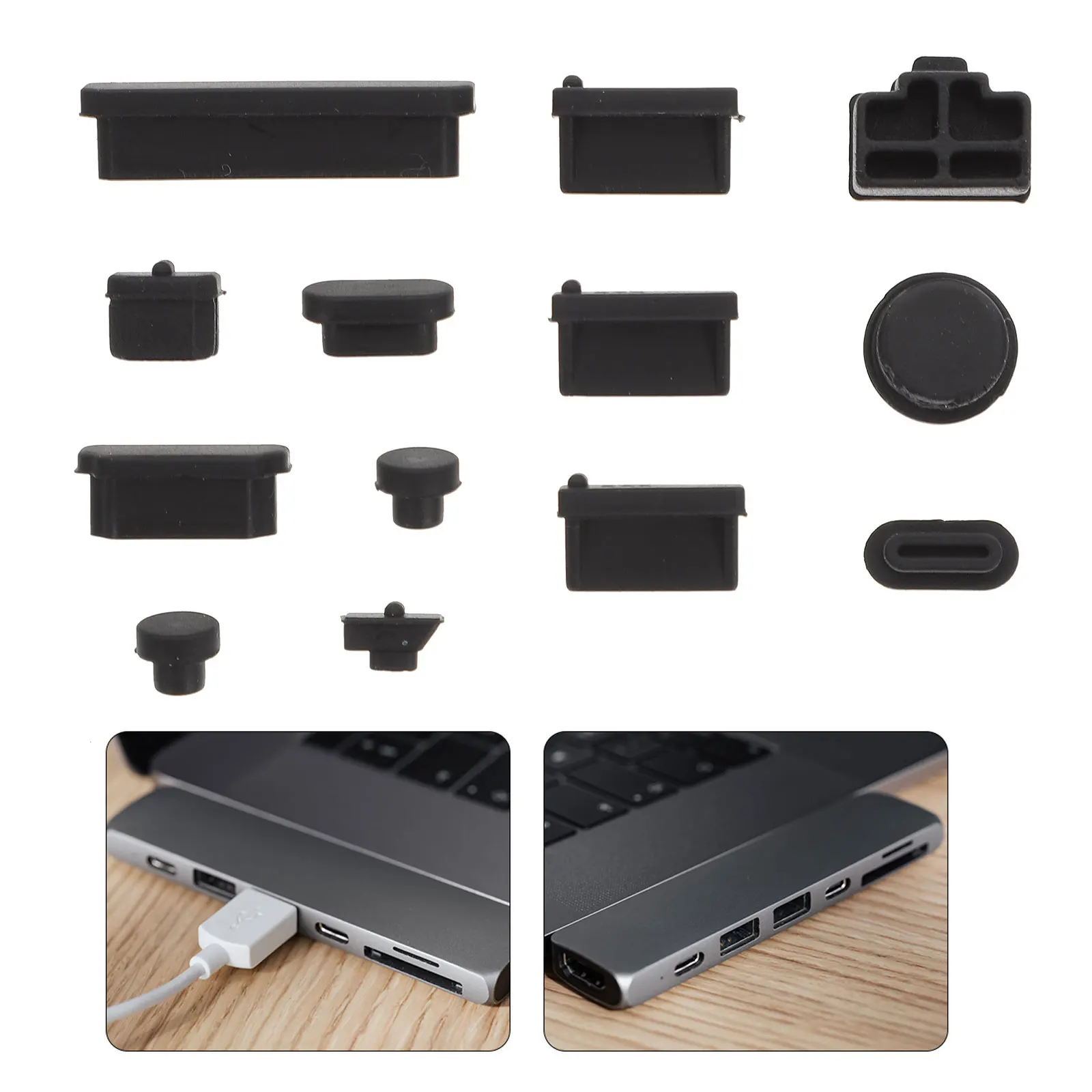 

3 Sets 13 Pieces Laptop Dust Plugs Silicone Port Stopper Anti Dust Cover Computer Speaker Accessories Gaming Protection