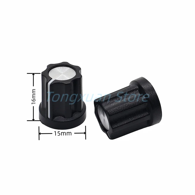 5pcs Plastic Switch Caps 15/20/25x16mm Potentiometer Rotary Encoder Knobs Gear Shaped Inner Hole 6mm