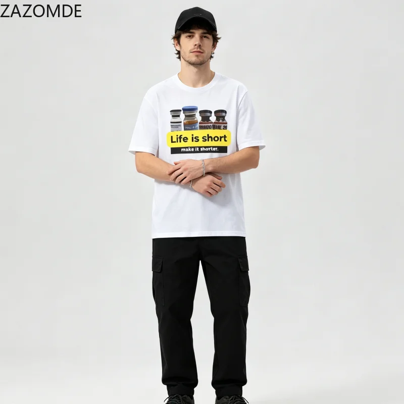 Vintage Fashion Quotes Short - ZAZOMDE T-shirt vintage avec citation amusante,