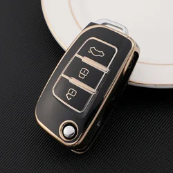 Soft TPU 3 Button Car Key Case Cover Key Bag Keychain For Geely Emgrand EC7 MK Atlas X7 7 EC8 GT Boyue CK2 Panda GC6 NL3 GX7 GX2