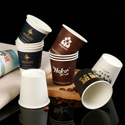 Custom LOGO Disposable Paper Cup for Hot Drinks Coffee Baby Shower Party Decoration Tableware Supplies