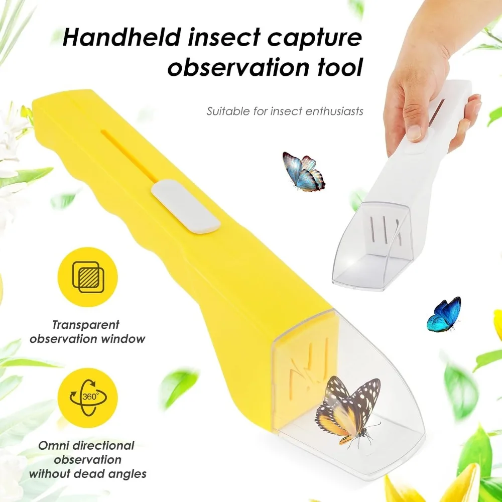 Bug Catcher- Quick Release Insect Catching Tool with Clear Window Contactless Small Animals Catcher Nature Exploration Tool