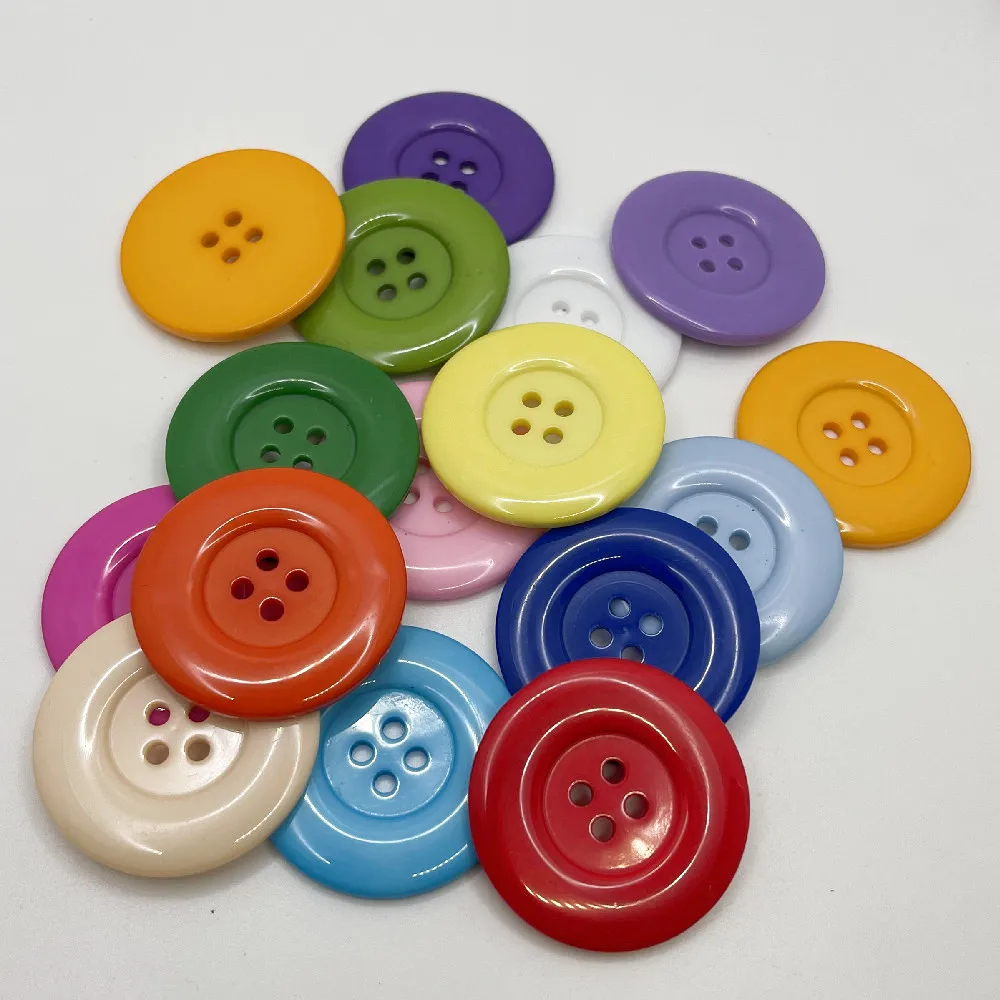 10pcs 33/38mm 4 holes Colorful resin coat buttons large fashion buttons clothing accessories diy sewing craft accessories