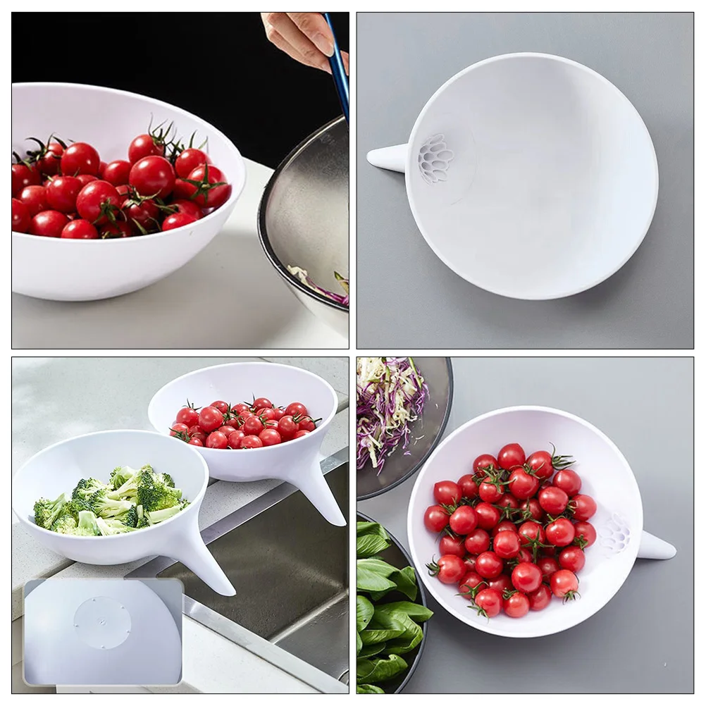 

Basin Strainer Draining Bowl Filter Fruit Sink White Fine Mesh