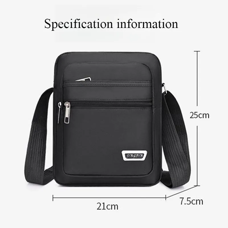 

Мужская сумка через плечо, водонепроницаемый и износостойкий кошелек для монет, модный рюкзак на несколько молний, сумка через плечо для деловых поездок