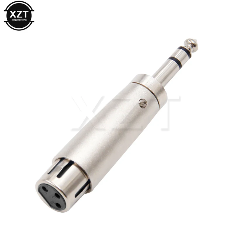 1 Cái Mới Chất Lượng Cao Mạ Niken 3Pin XLR Nữ Sang 1/4 "6.35Mm Cắm Micro Stereo bộ Chuyển Đổi Cổng Kết Nối Cổng Kết Nối