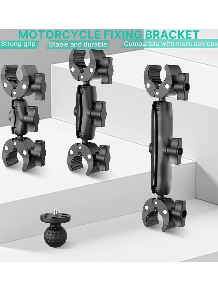 AliExpress Camera Double Clip Crab Clamp Handlebar Mount for GoPro Insta 360 One X2 X3 Sport Camera Accessory Motorcycle Bicycle Compatible