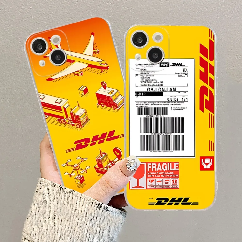 DHL Hot Express 50th Anniversary Phone Case For iPhone 15 14 13 12 Mini 11 Pro XS Max X XR SE 6 7 8 Plus Soft Silicone Cover