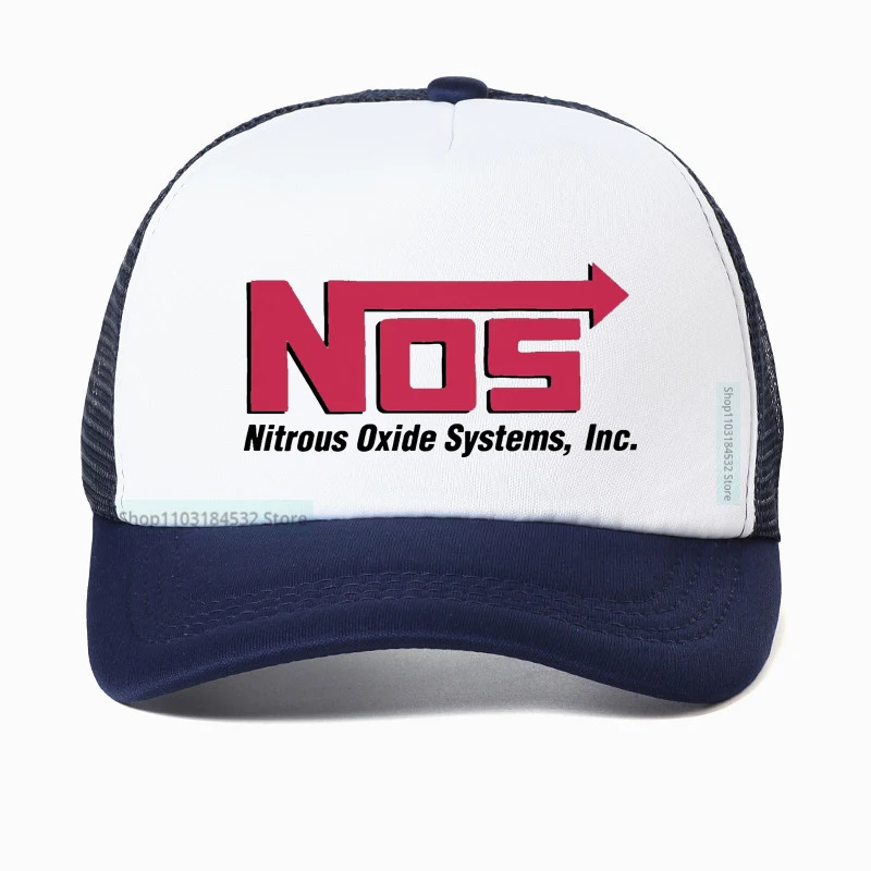 NOS Nitrous Oxide Systems Graphic Fast and Furious Car Racing Sport hat for men Cool Casual Summer Mesh Breathable Trucker Caps