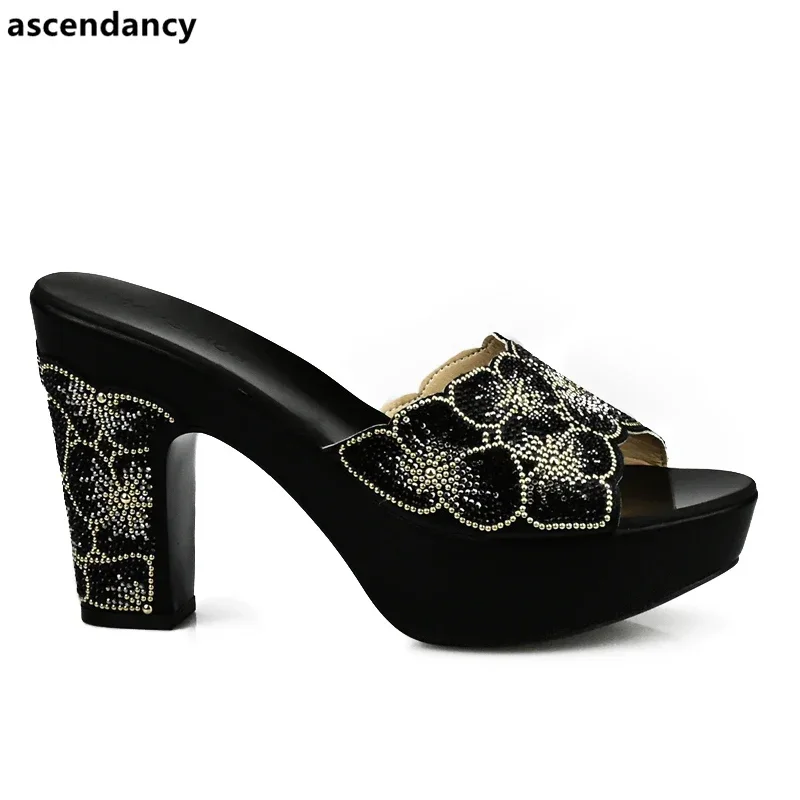 

Новинка, женские сандалии в итальянском стиле, туфли-лодочки на платформе и высоком каблуке, свадебные туфли для невесты