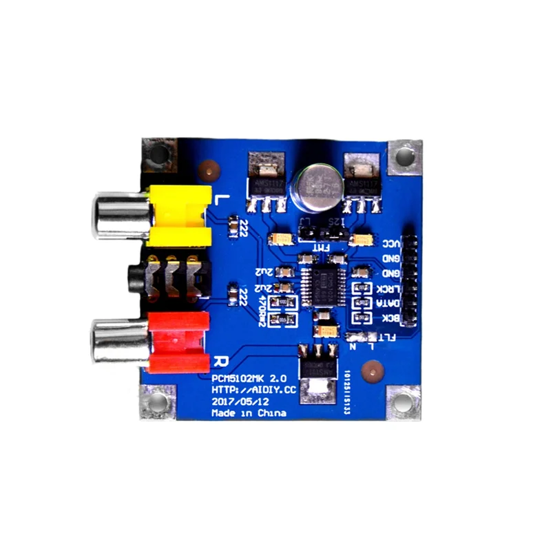 A97I-PCM5102A Плата декодера ЦАП 32 бит 384 кГц интерфейс I2S модуль плеера аудиовыхода для Raspberry Pi