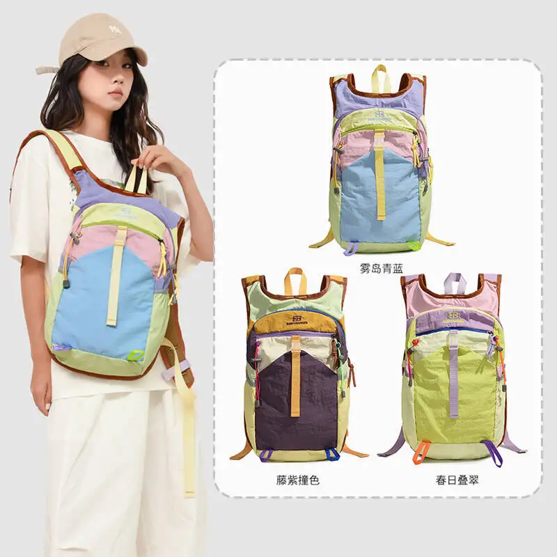 حقائب ظهر كاجوال ملونة للرجال والنساء حقيبة ظهر متعددة الوظائف مناسبة للسفر والمدرسة والعمل والرياضة واللياقة البدنية وركوب الدراجات