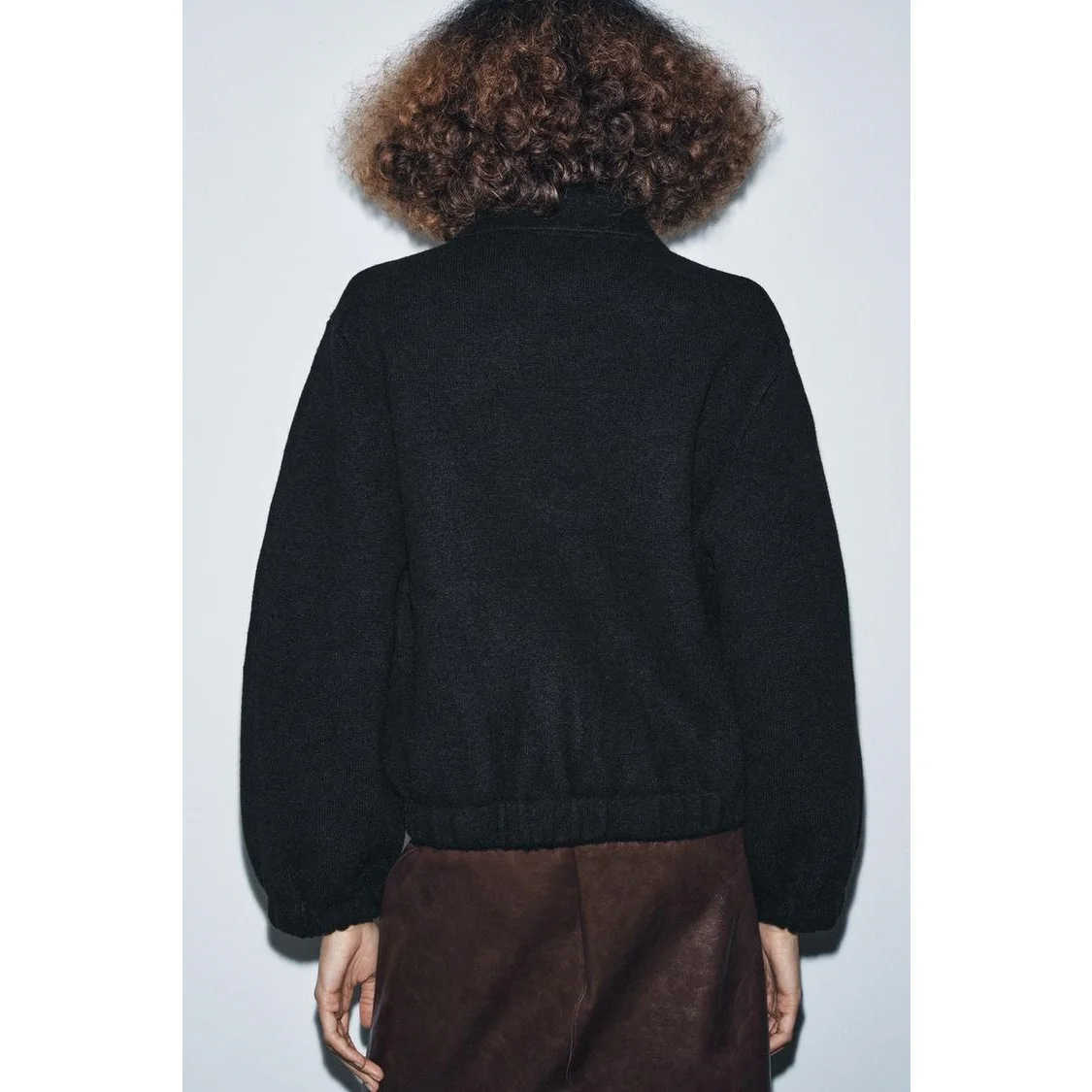 حصيرة Sle المرأة الطيار Jaet محبوك طويل Sve سستة معطف الخريف الشتاء وصول جديد تصميم بسيط ألياف البوليستر