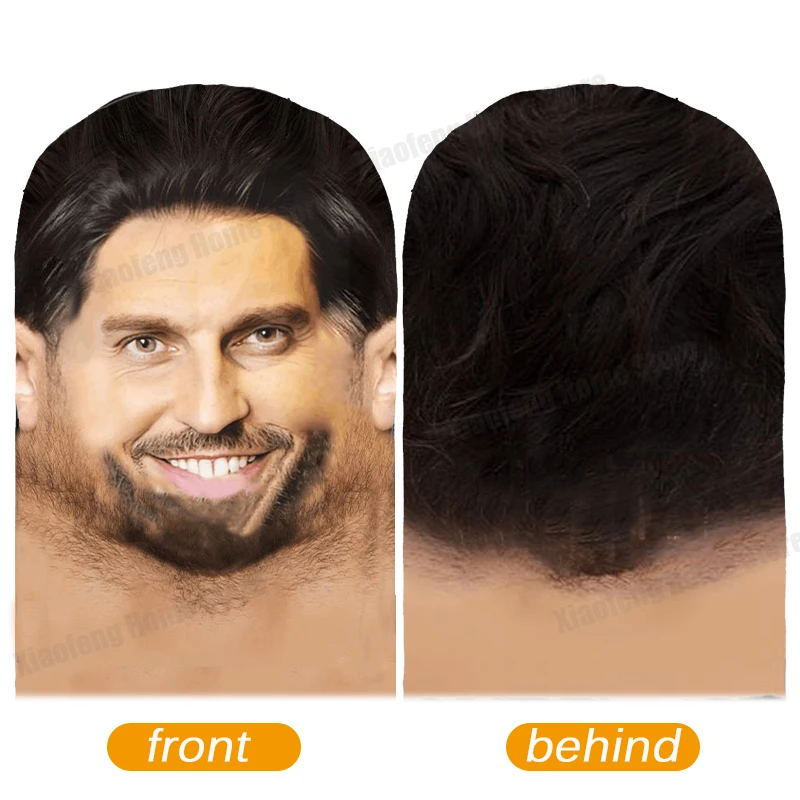 قناع وجه ثلاثي الأبعاد على الوجهين للحفلات التنكرية لكامل الوجه للحماية من أشعة الشمس فوق البنفسجية بالاكلافا دعائم حفلات زي هدايا عيد الميلاد والعام الجديد