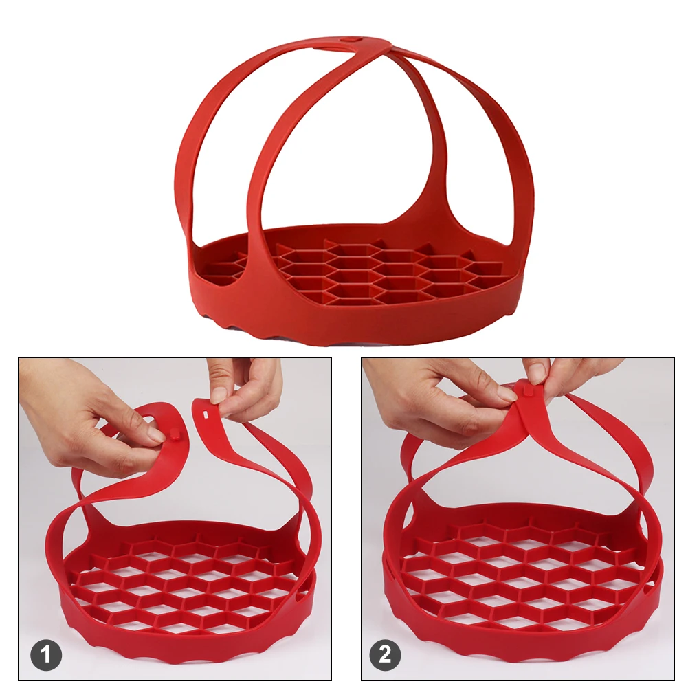 Silicone Steamer Basket For Instant Pot and Other Pressure Cookers Bakeware Pan Sling Lifter Egg Rack and Roasting Rack