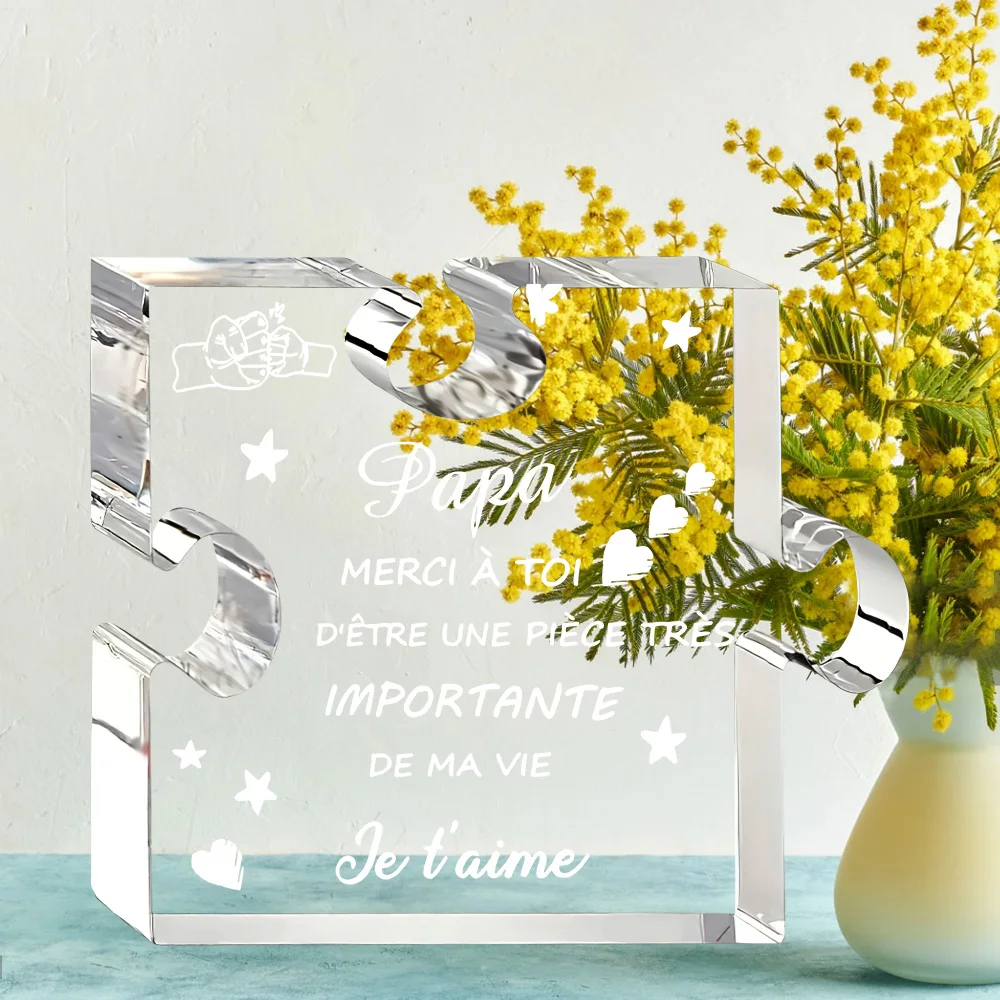 Dad gift, Father's Day gift, engraving acrylic block puzzle, birthday gift for dad, gift for dad valentine's day gift for men