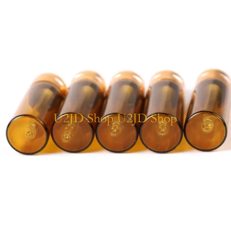 

U2JD 10 Pcs 3ml/5ml Protable Travel Refillable Clear Mini Empty Glass Dropper Bottle
