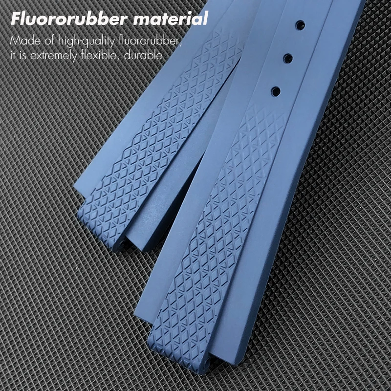 محدب لينة FKM الفلوروروبر المطاط حزام الساعات ل ل لونجين L3 830 835 Hydroconquest Conquest GMT V.H.P 21 مللي متر 22 مللي متر حزام ساعة اليد