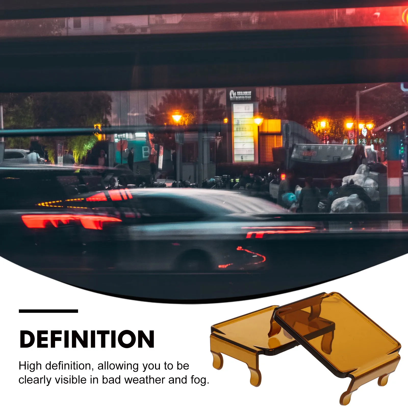 

2 Pcs Car Spotlight Cover Acrylic High Transparency Durable Fog Light Work Lampshade Driving Car Exterior Modification Film