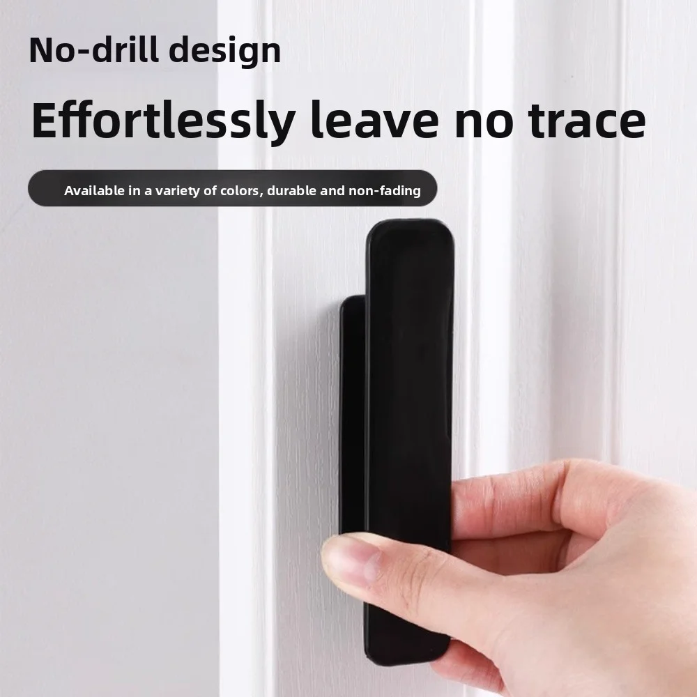 2/4PCS Window Cabinet Drawer Handles Self-adhesive Door Wardrobe Handle Organizer Paste Open Sliding Door Knob Auxiliary Device