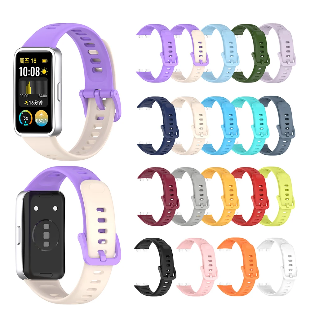 أربطة ساعات لهواوي باند 8 NFC سوار معصم بديل من السيليكون الناعم سوار رياضي على ملحقات حزام الساعة الذكية Band8