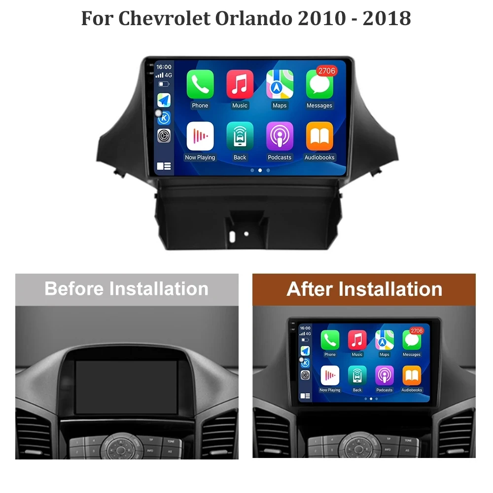 For Chevrolet Orlando 2010-2018 Android Car Stereo Unit Multimedia Radio Video Player GPS Wireless Carplay Android Auto 4G BT