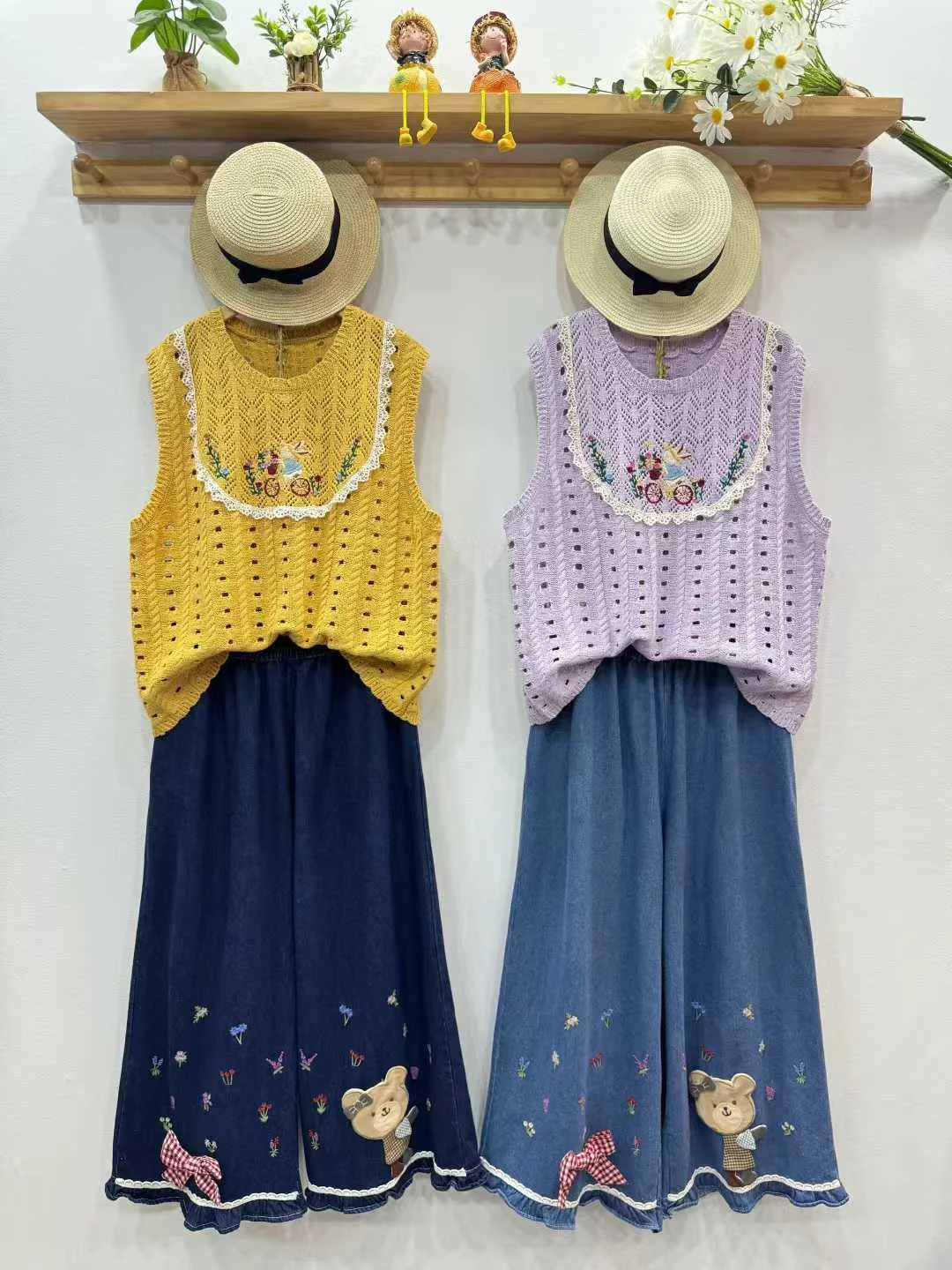 

Рождественский свитер Enianechu, жилет для женщин, пуловер, осень-зима, кавайный мультяшный вышитый ажурный женский жилет