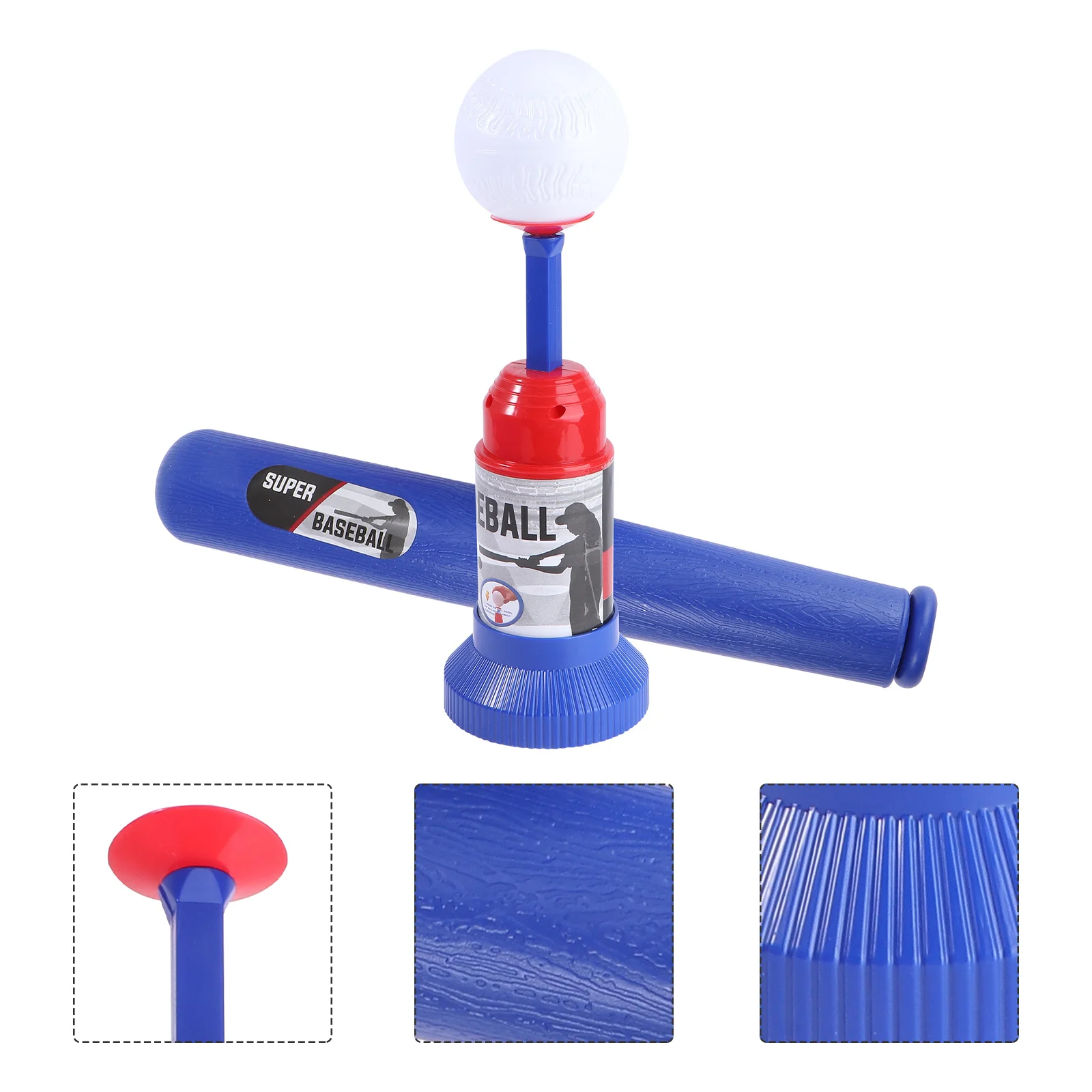 Set di mazze da baseball con lanciatore automatico, attrezzatura in plastica sicura per allenatore di pratica dei bambini, migliora la coordinazione del motore delle competenze di battuta