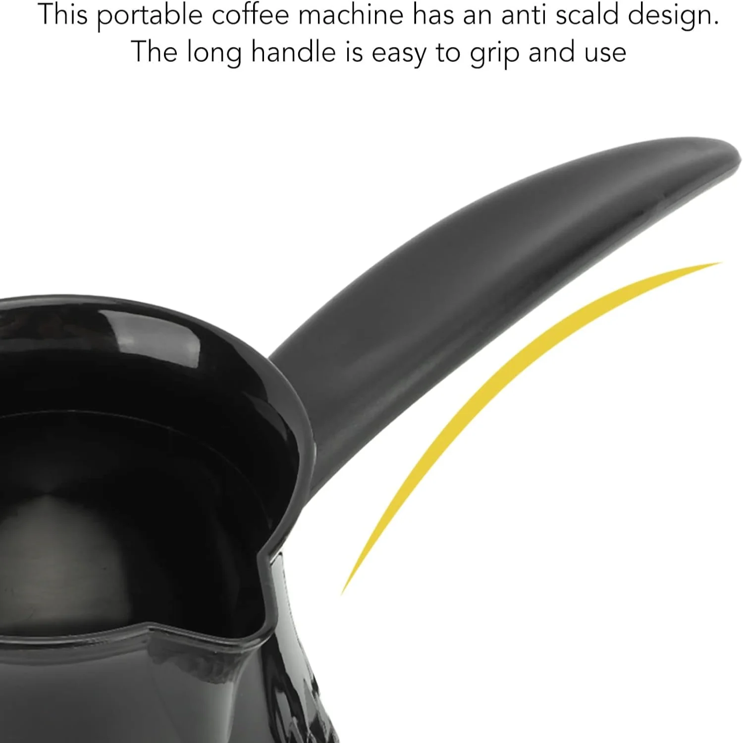 ,สแตนเลสสตีลอาหรับ,กรีกและตุรกีกาแฟหม้อ,600ml แม้ความร้อนเครื่องชงชากาต้มน้ําที่ถอดออกได้ & Anti Scald Handle fo