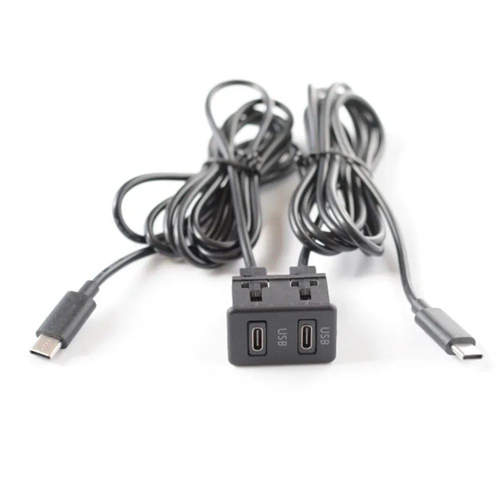 145cm Cable Line Length 145CM TYPE-C Cable Adapter Non-deformation Practical Use ABS Material Center Console Mount