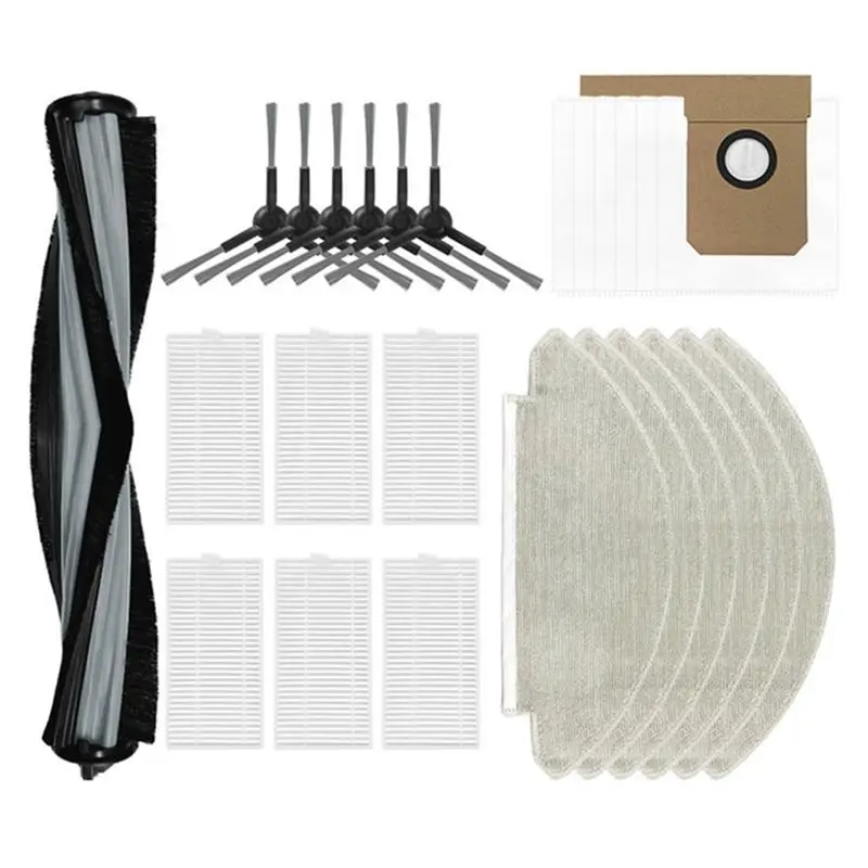 

Запасные части LLCS-25PCS для робота-пылесоса Viomi Alpha 2 Pro / V5 Pro: роликовая и боковые щетки, HEPA-фильтр, мешок для сбора пыли, салфетка для влажной уборки