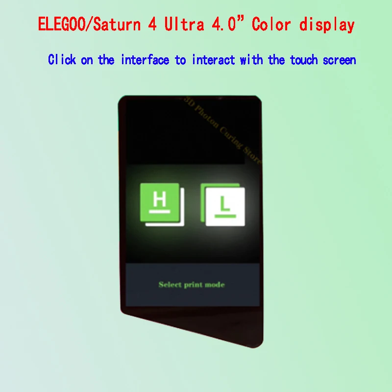 4.0 Color Display Screen Click Interface Interactive Touch Screen ELEGOOSaturn 4 Ultra 3D Printer LCD Repair Parts Kit