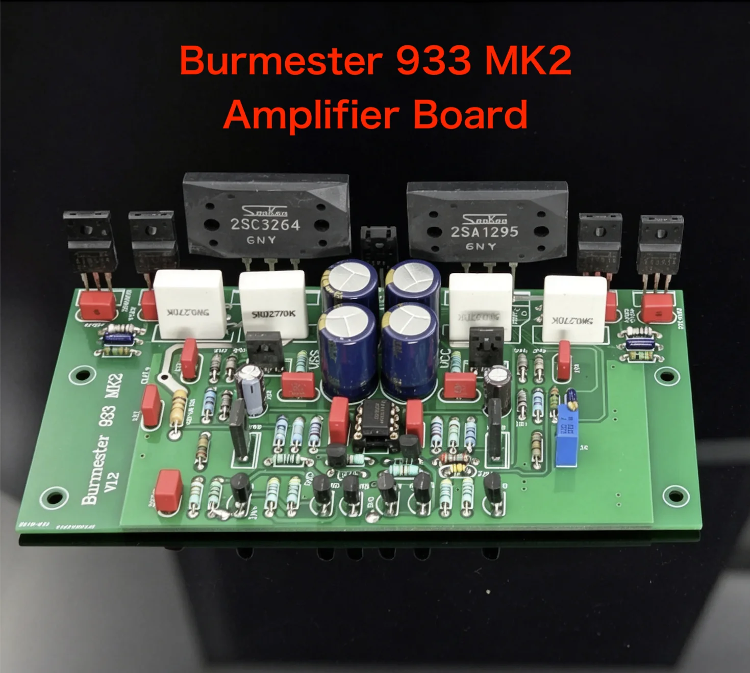 scheda-amplificatore-clone-burmester-933-mk2-con-circuito-di-feedback-di-corrente-sanken-2sc3264-2sa1295-amplificatore-di-potenza-stereo-hifi-scheda-finita
