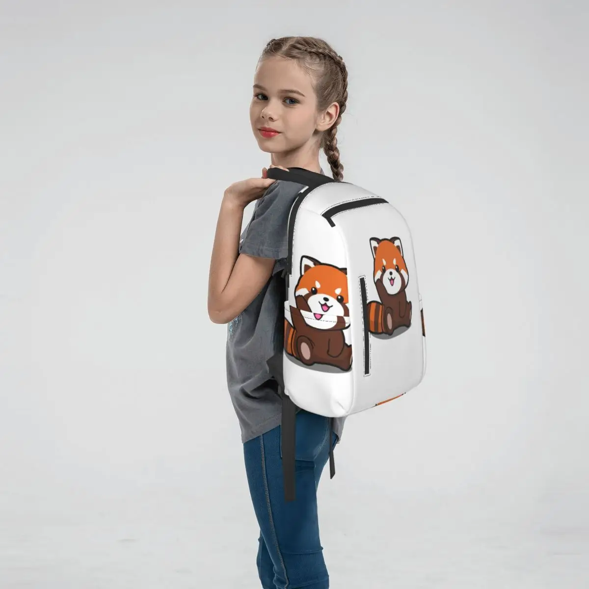 Red Panda Animal Backpack Large Capacity Boys Girls BookBag School Bag Shoulder Bags for Men Women