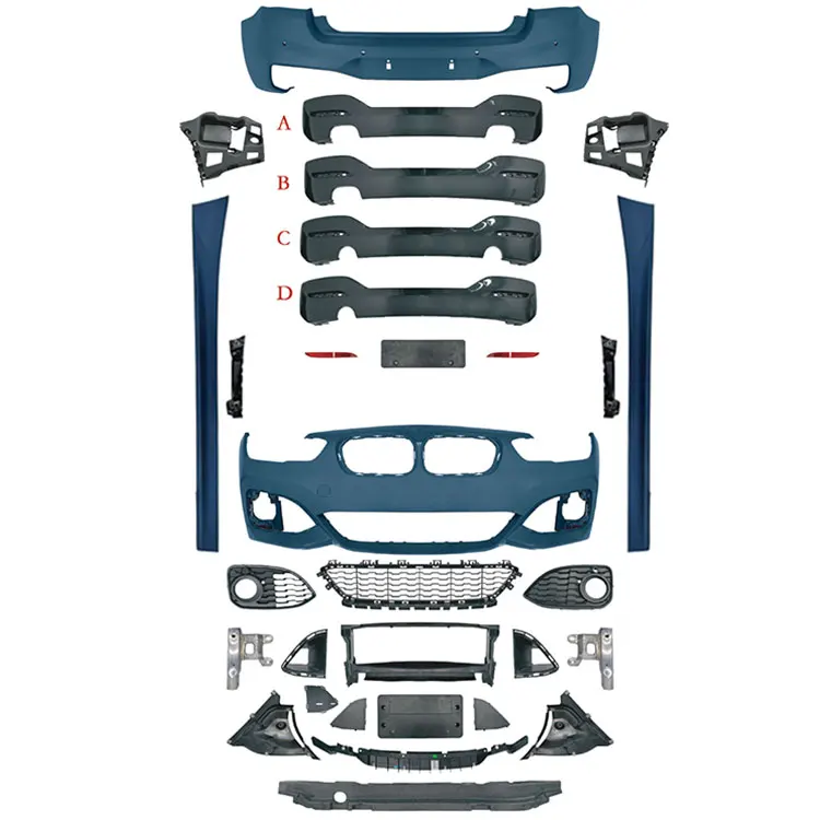 Car Front Bumper Body Kit for BMW 1 Series F20 Upgraded MT Sports Version PP Molding Body Kit  2015-2018