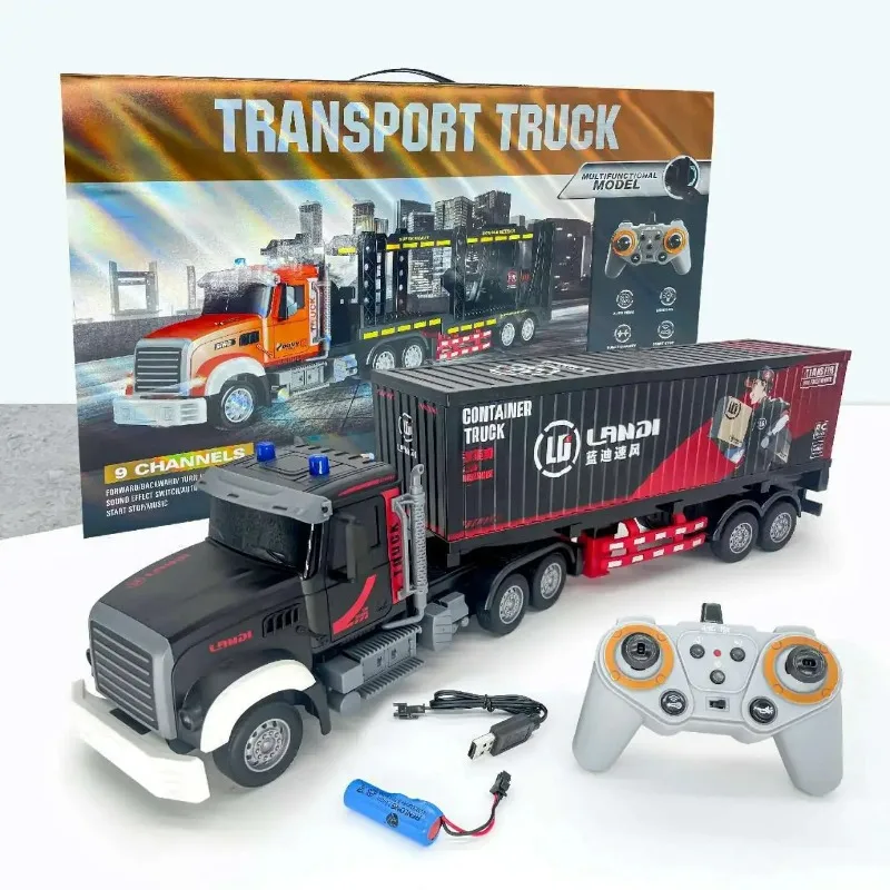 Zabawny Samochód Zabawka Prezent - 60cm Super Przyczepa Kontenerowa Ciężarówka RC, Model Samochodu Zdalnie Sterowanego, Monster Truck, Zabawki Samochody RC dla Chłopców