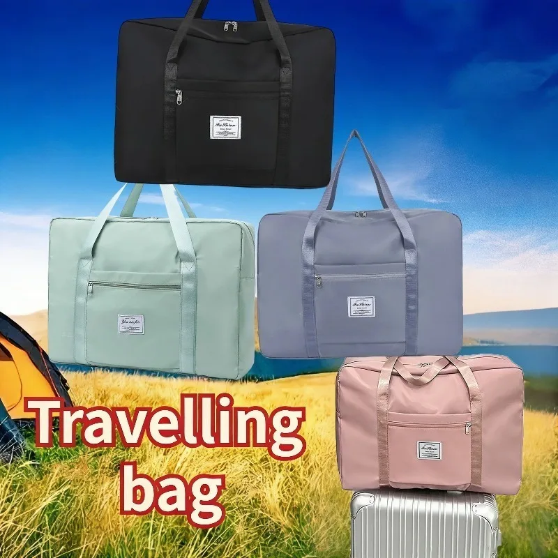 

Large Capacity Folding Travel Bag, Waterproof Duffle Luggage Tote, Gym Yoga Storage Shoulder Bag for Women Men