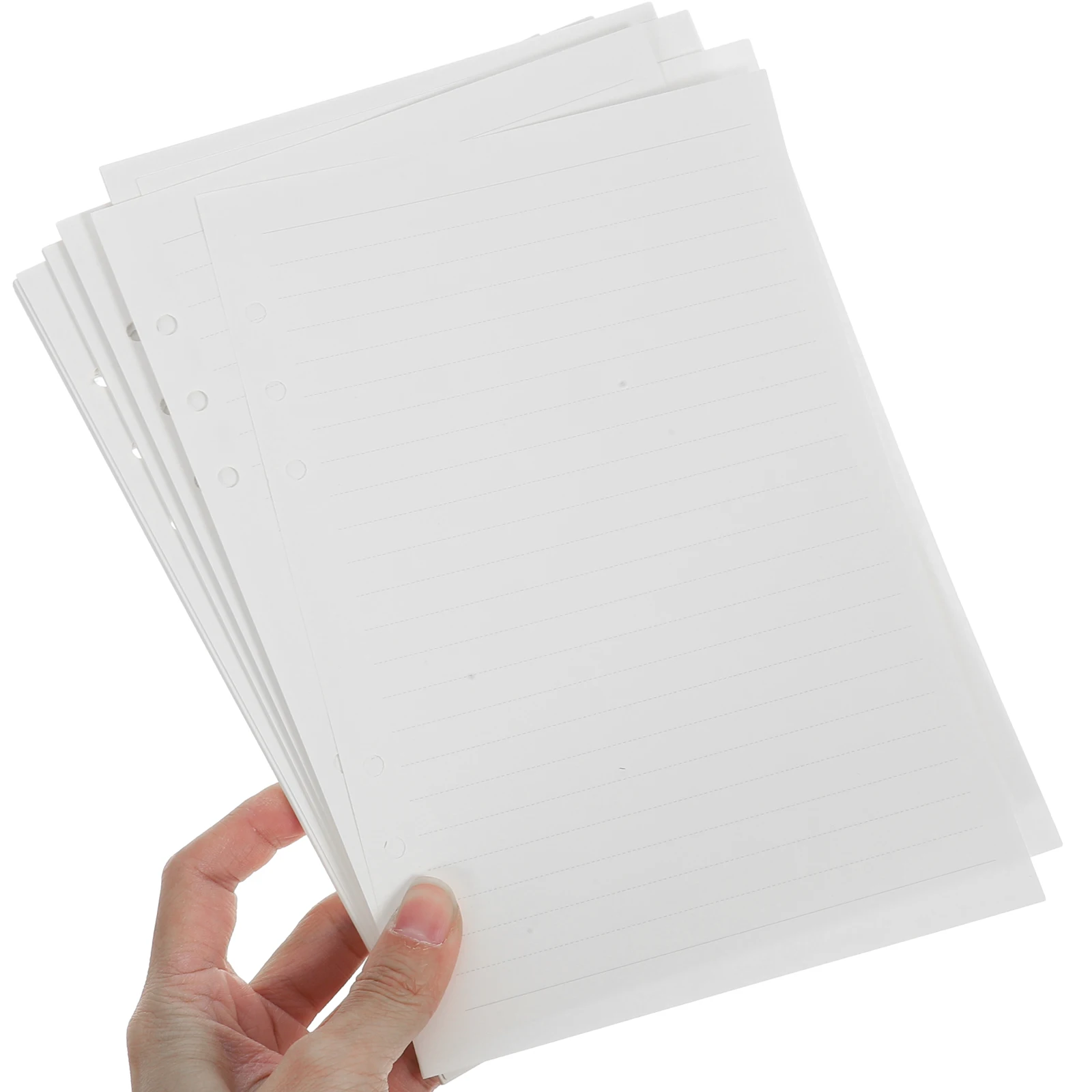 80 fogli di carta di ricarica per agenda A5, carta di riempimento a sei fori per quaderni a fogli mobili, scrittura liscia, uso in ufficio per studenti