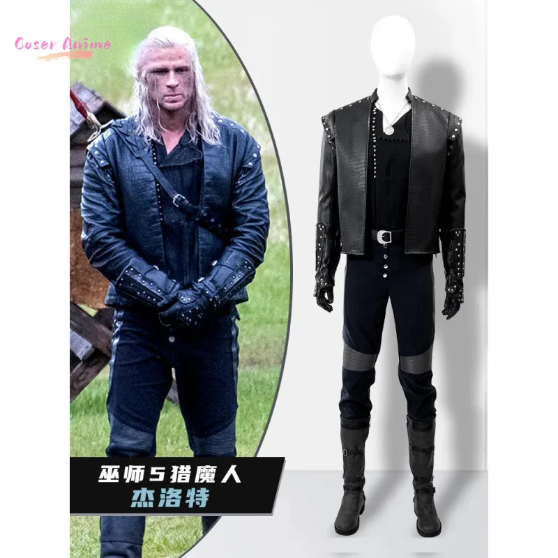 لعبة ويتشر 5 جيرالت أزياء تنكرية موحدة للهالوين كرنفال حفلة عيد الميلاد لعب دور الملابس الملابس