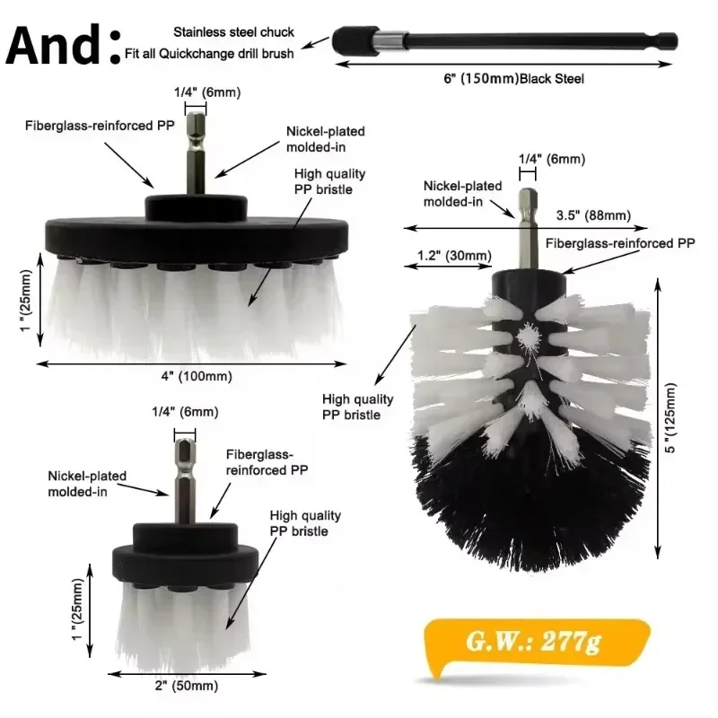 Imagem -03 - Escova de Limpeza Suave com Acessório Power Scrubber Ferramentas para Limpeza do Tapete Couro e Estofados Acessórios