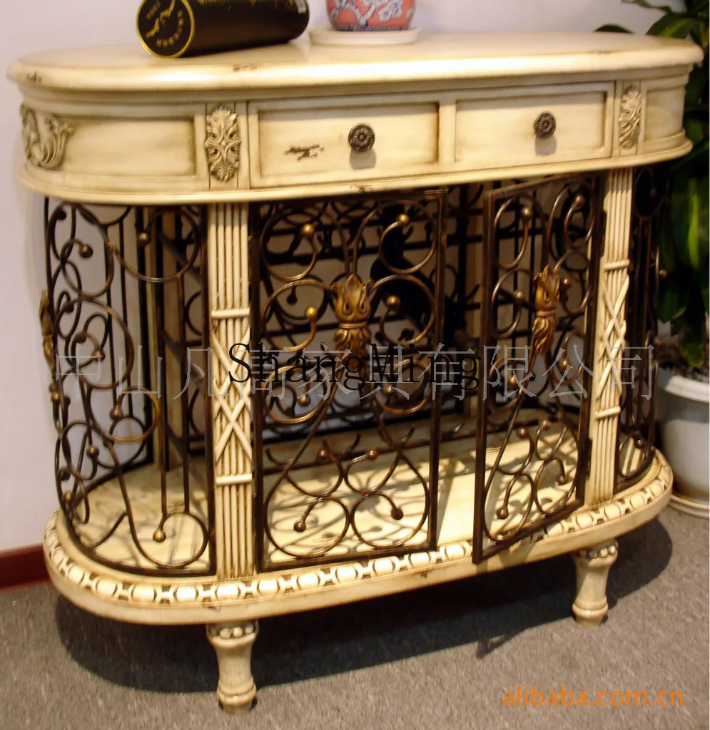 

CL furniture factory direct sales wrought iron furniture living room solid wood painted panel