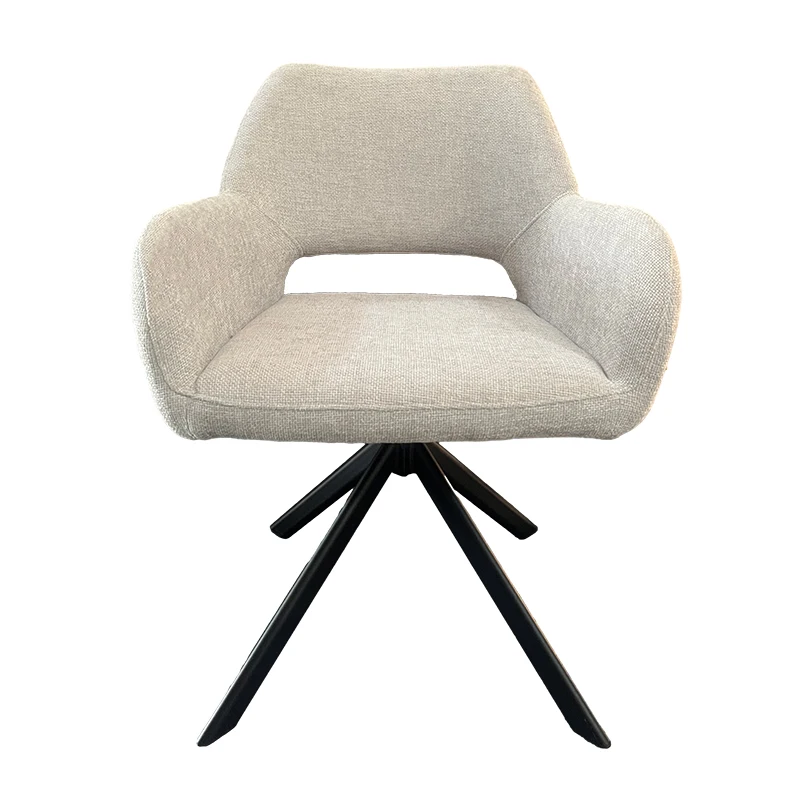 

Luxury fabric bar chair with durable metal base, suitable for home bars and commercial use