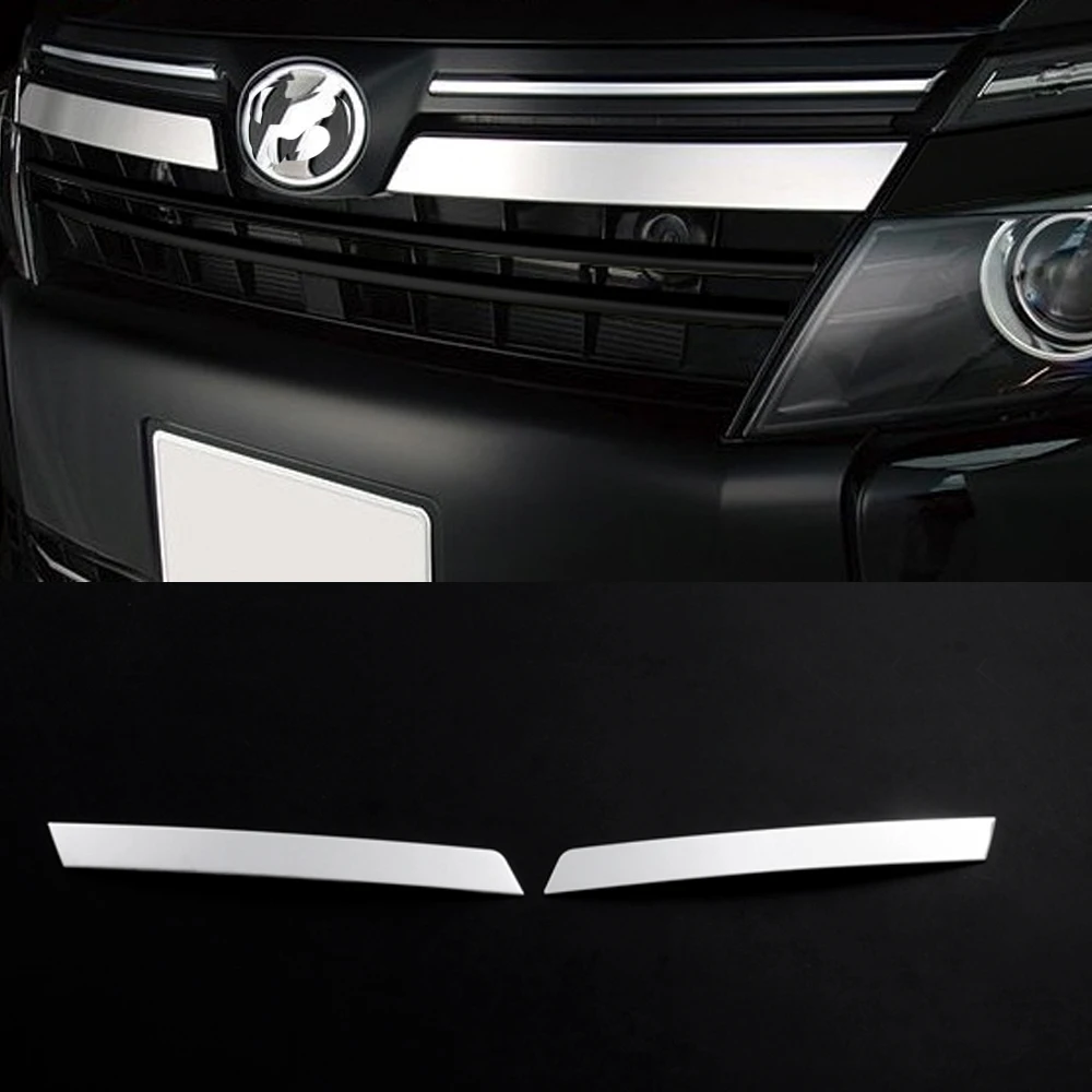 

2pcs Car Front Grill Trim Front Grill Side Trim Stainless Steel Car Styling Cover Accessories For Toyota Voxy Noah 80 2014-2016