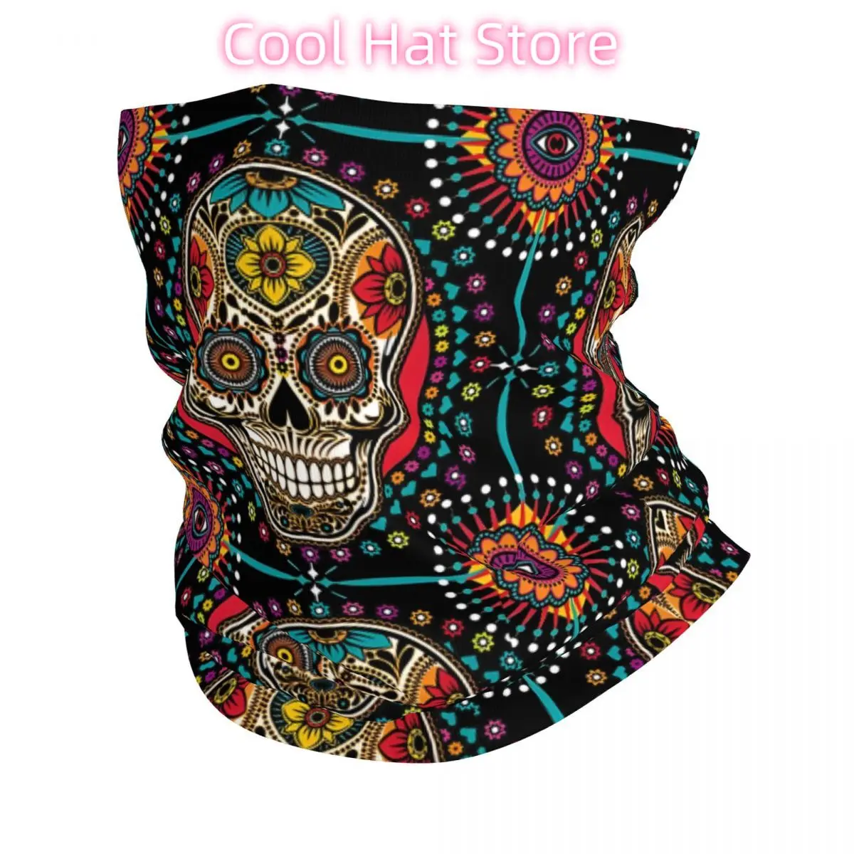 

Сахарный череп День мертвых чехол для iPhone бандана чехол на шею шарф Балаклава велосипедный унисекс для взрослых дышащий